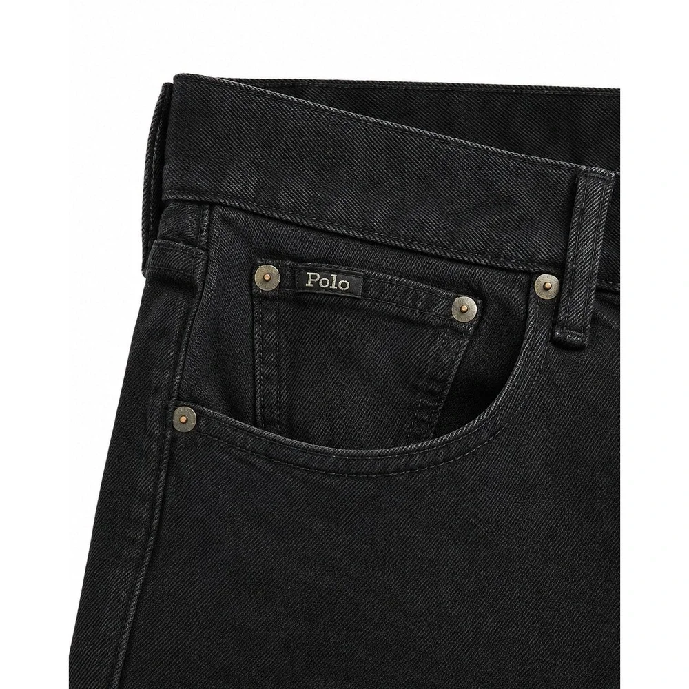 Polo Ralph Lauren Classic Jeans Men 34x32 Black Excellent Straight Leg Stretch